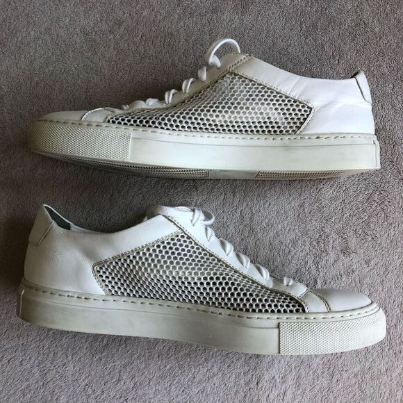 Women by Common Projects Achilles Mesh-Trimmed Leather White Lace Up Sneakers - Picture 5 of 14